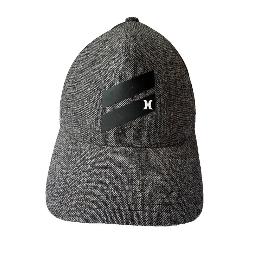 Hurley Dark Gray Icon Slash Trucker Hat Snapback Mesh Wool Blend Streetwear EUC - Picture 6 of 9